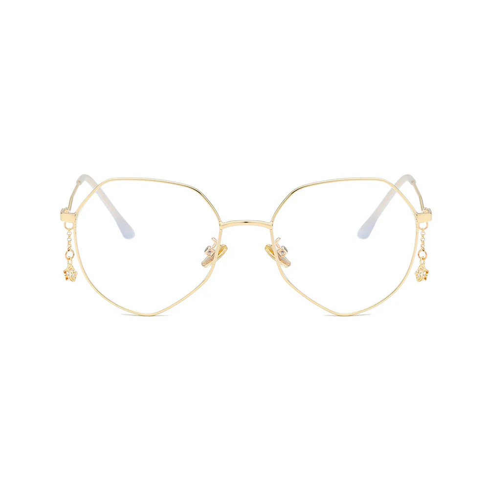 Geometric Metal Chain Pendant Fashion Glasses for Women VK2253 - Image 9