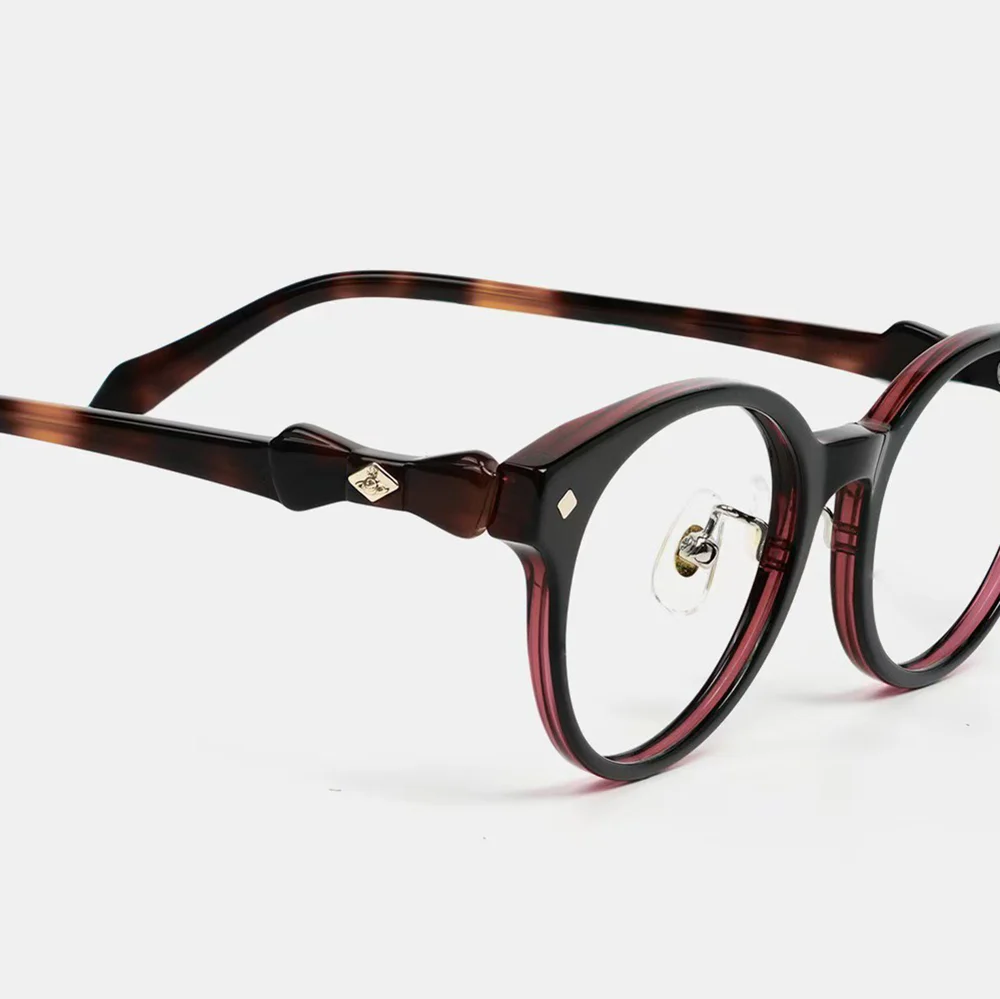 Trendy Round Women's Glasses Chic Frame VK2254 - Image 3
