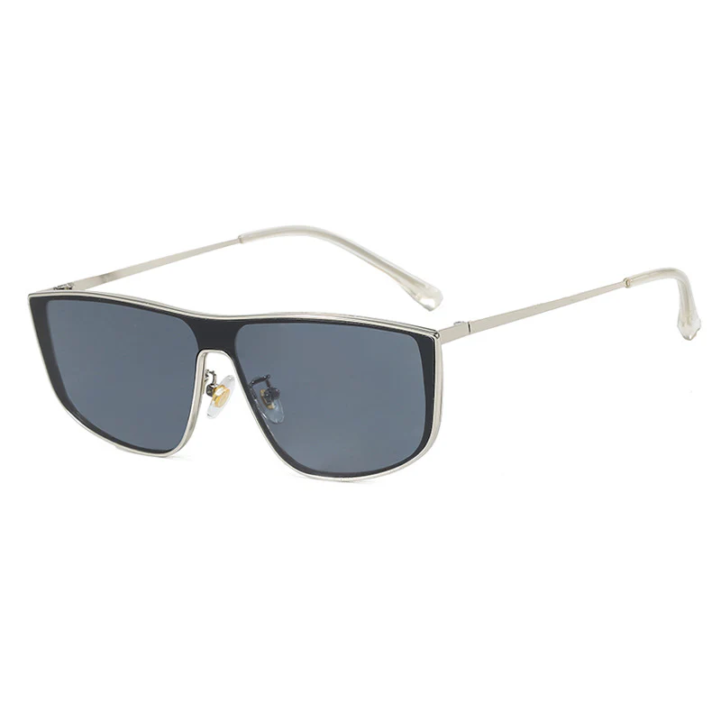 Trendy Y2K One-Piece Lens Metal Sunglasses VK2284 - Image 2