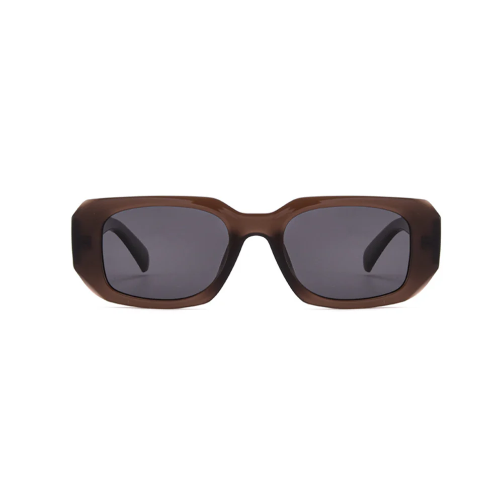 Rectangular Fashion Polarized Sunglasses Geometric Temples VK2285 - Image 8