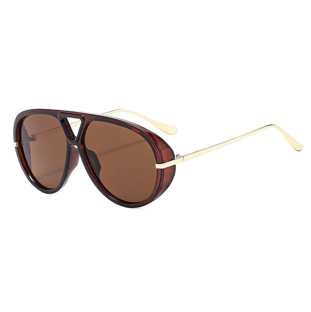 Oversized Aviator UV Protective Sunglasses Eye Care Design VK2291 - Image 5