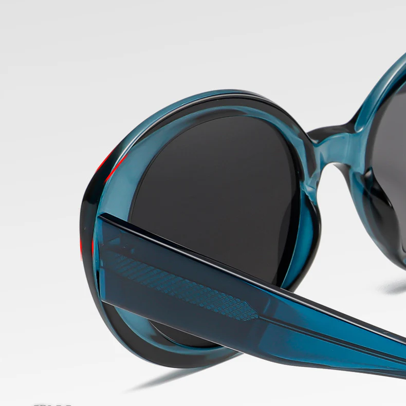 Oversized Round Acetate Sunglasses VK2295 - Image 4