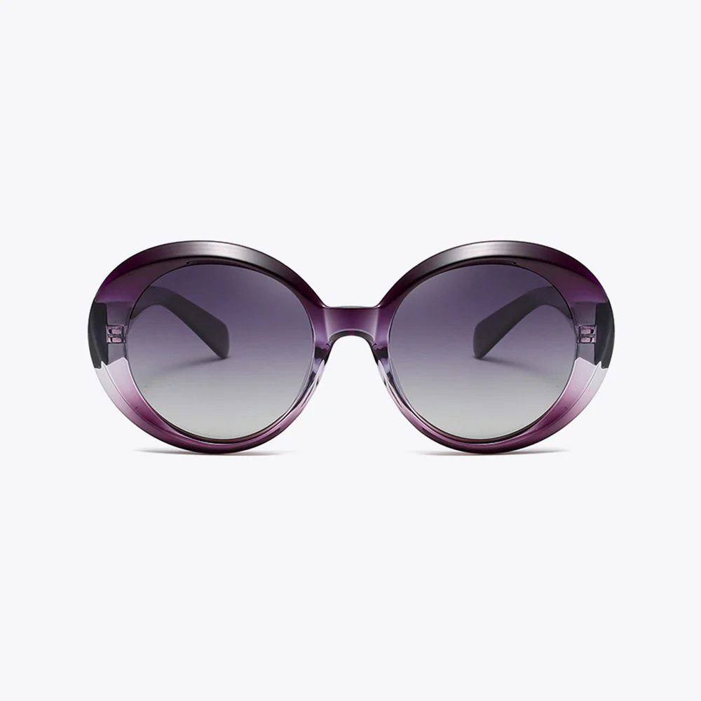 Oversized Round Acetate Sunglasses VK2295 - Image 7