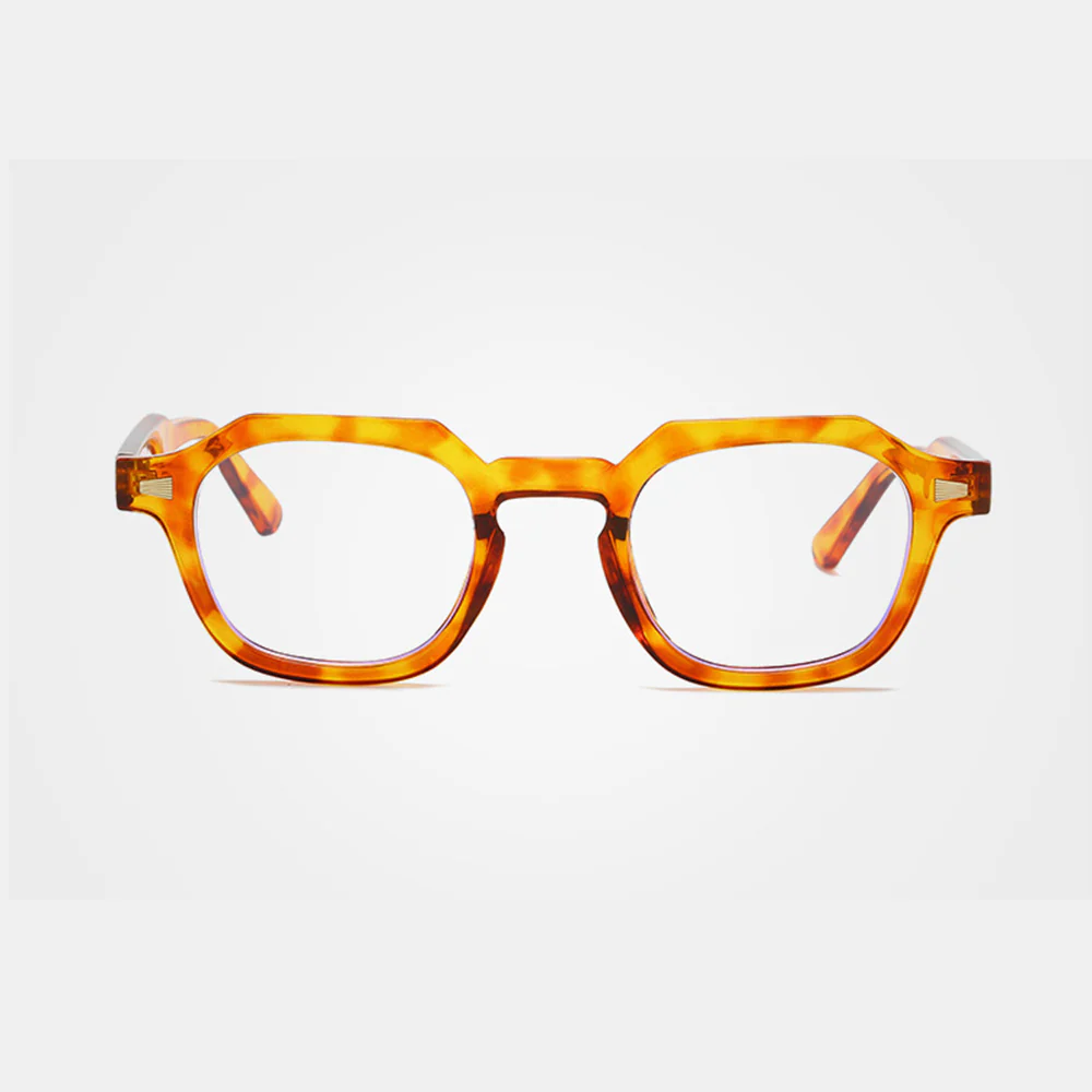 Irregular Geometric Retro Thick Frame Glasses VK2301 - Image 12