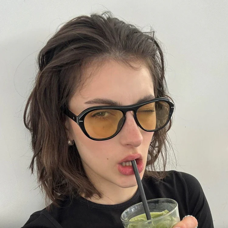 Retro Round Acetate Glasses VK2302 - Image 4