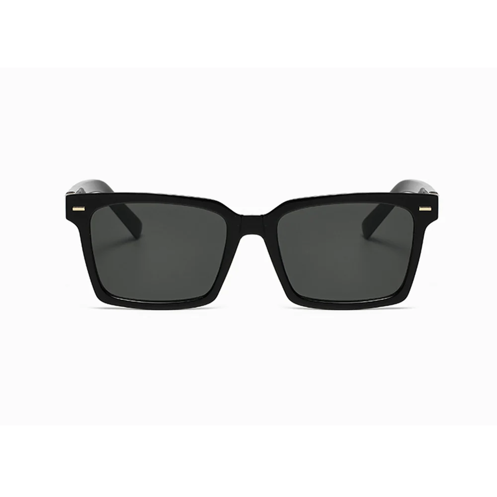 Square Sunglasses with Decorative Metal Temple Detail VK2303
