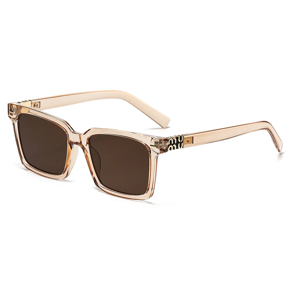 Square Sunglasses with Decorative Metal Temple Detail VK2303 - Image 11