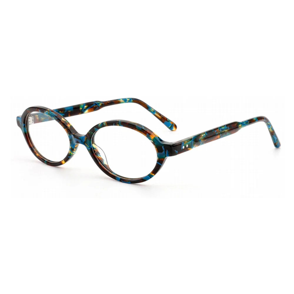 Vintage Oval Acetate Prescription Glasses VK2309 - Image 6
