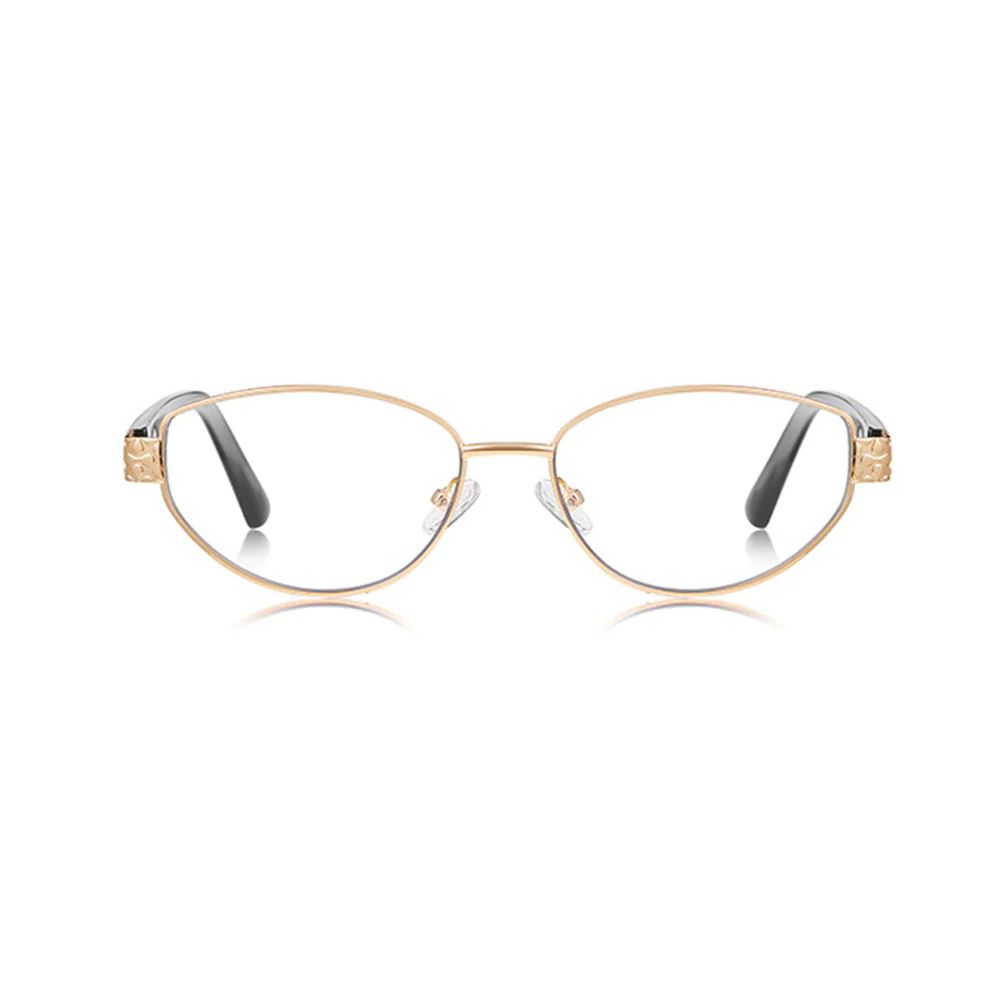 Elegant Metal Oval Glasses with Spring Hinges VK2311 - Image 10