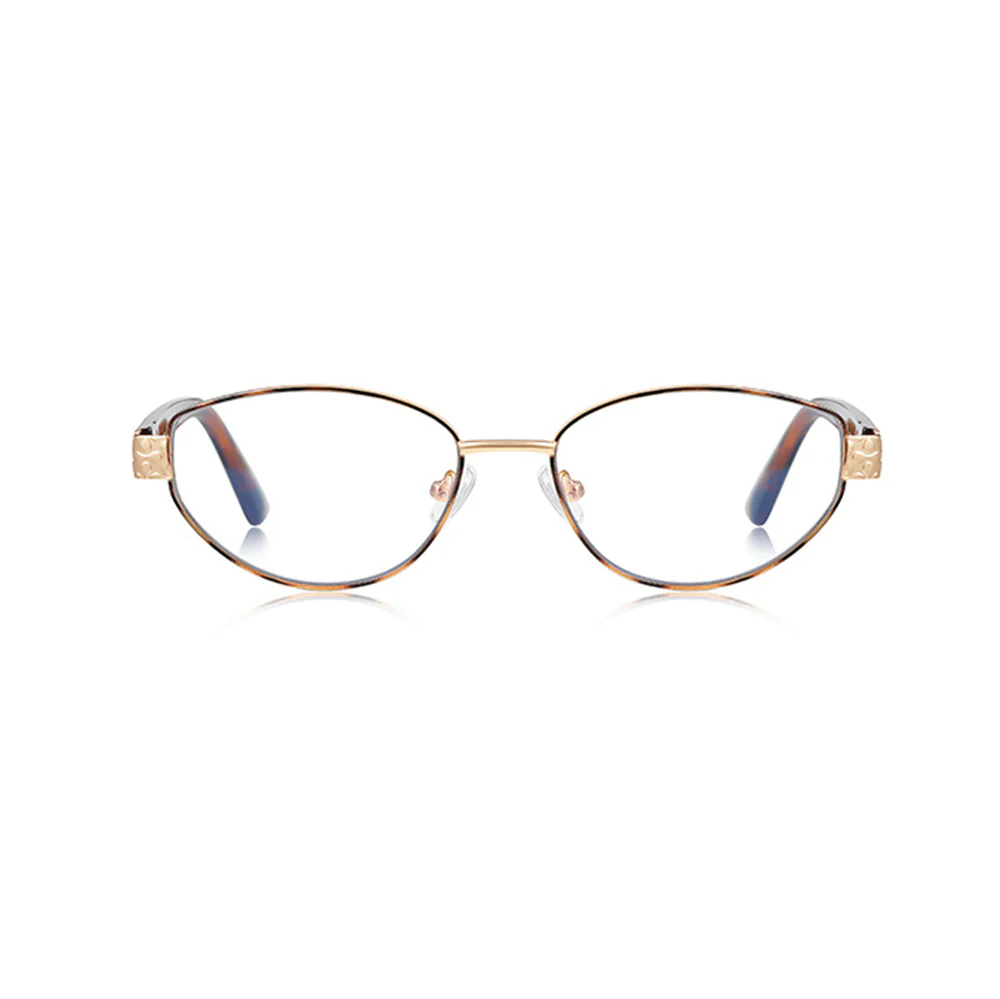 Elegant Metal Oval Glasses with Spring Hinges VK2311 - Image 8