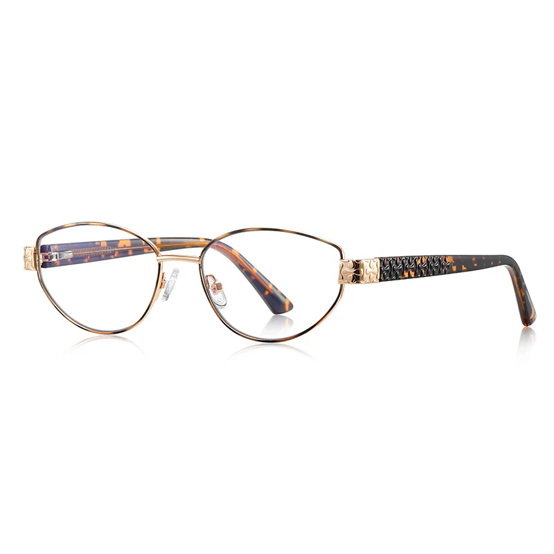Elegant Metal Oval Glasses with Spring Hinges VK2311 - Image 9