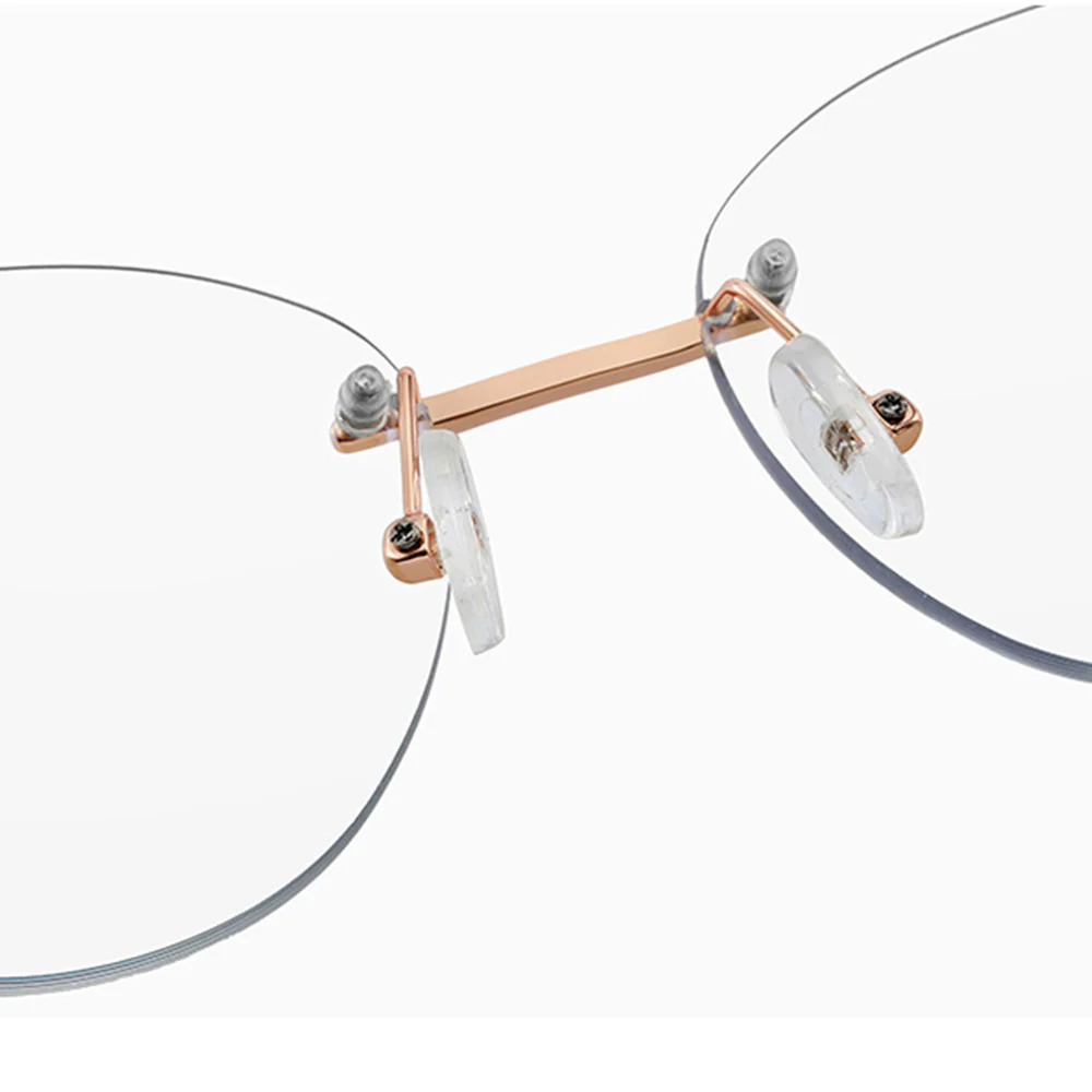 Rimless Cat-Eye Metal Glasses for Women VK2314 - Image 4