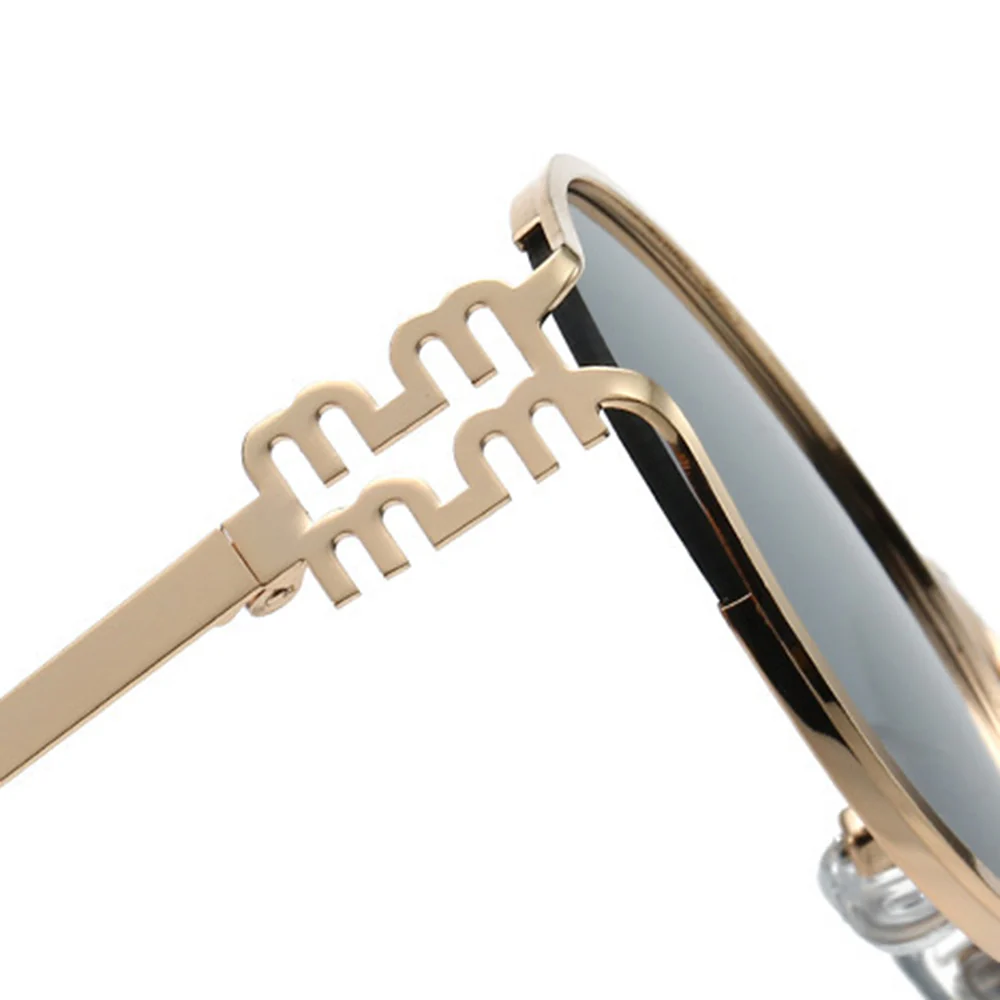 Chic Round Metal Glasses with Hollowed Design VK2316 - Image 4