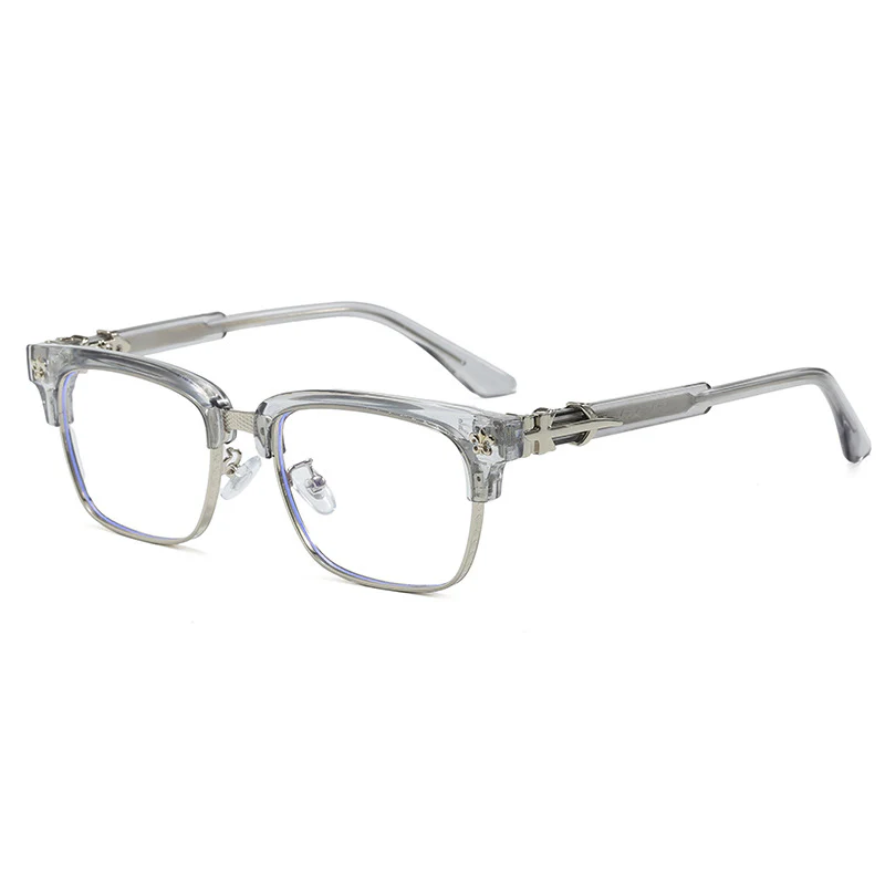 Unisex Business Browline Glasses Blue Light Blocking VK2319 - Image 9