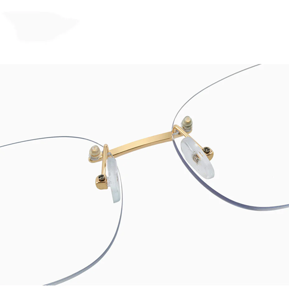 Rimless Cat-Eye Glasses for Women with Crystal Accents VK2328 - Image 8