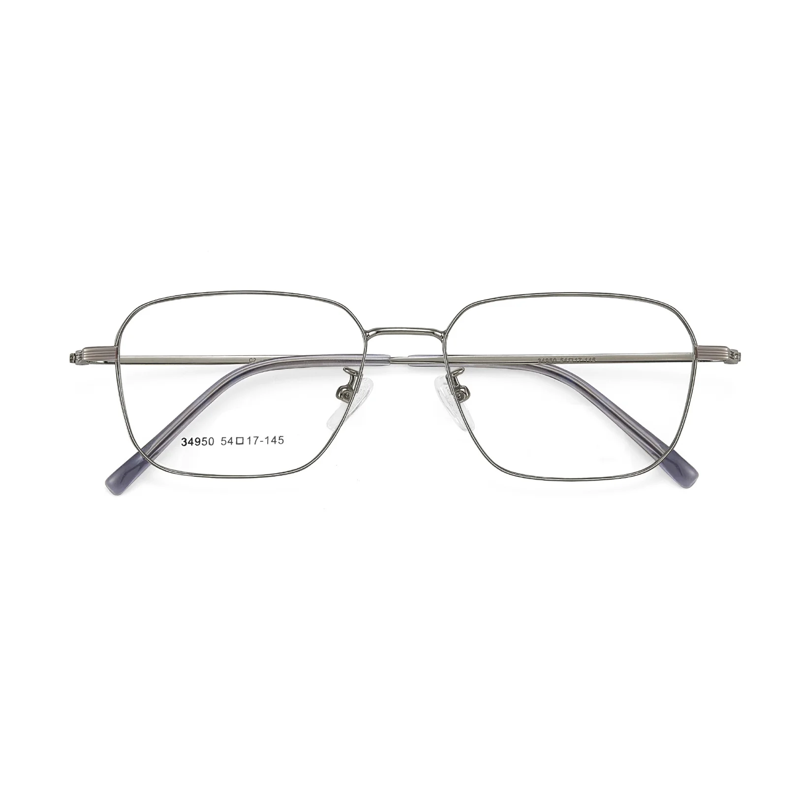 Unisex Rectangular Metal Business Glasses VK2334 - Image 8
