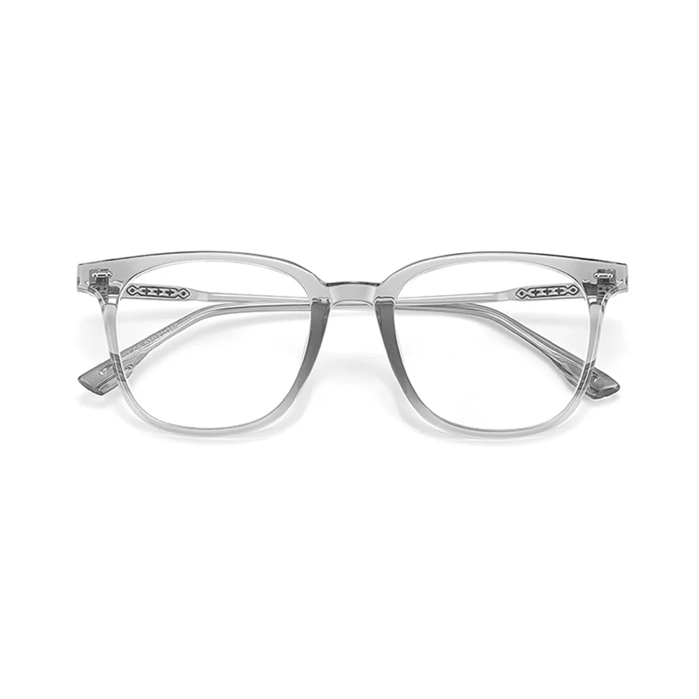 Vintage Style Square Glasses with Metal Accents VK2337 - Image 11