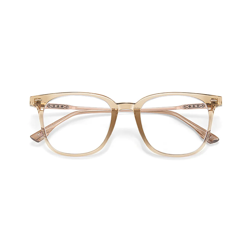 Vintage Style Square Glasses with Metal Accents VK2337 - Image 13