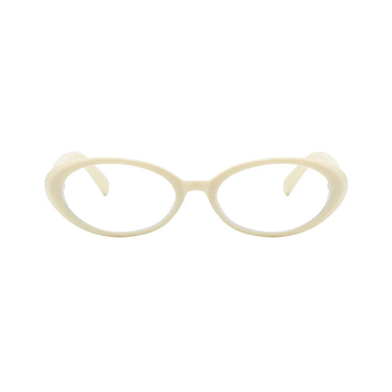 Oval Trendy Glasses with Gold Textured Temple Accent VK2342 - Image 14