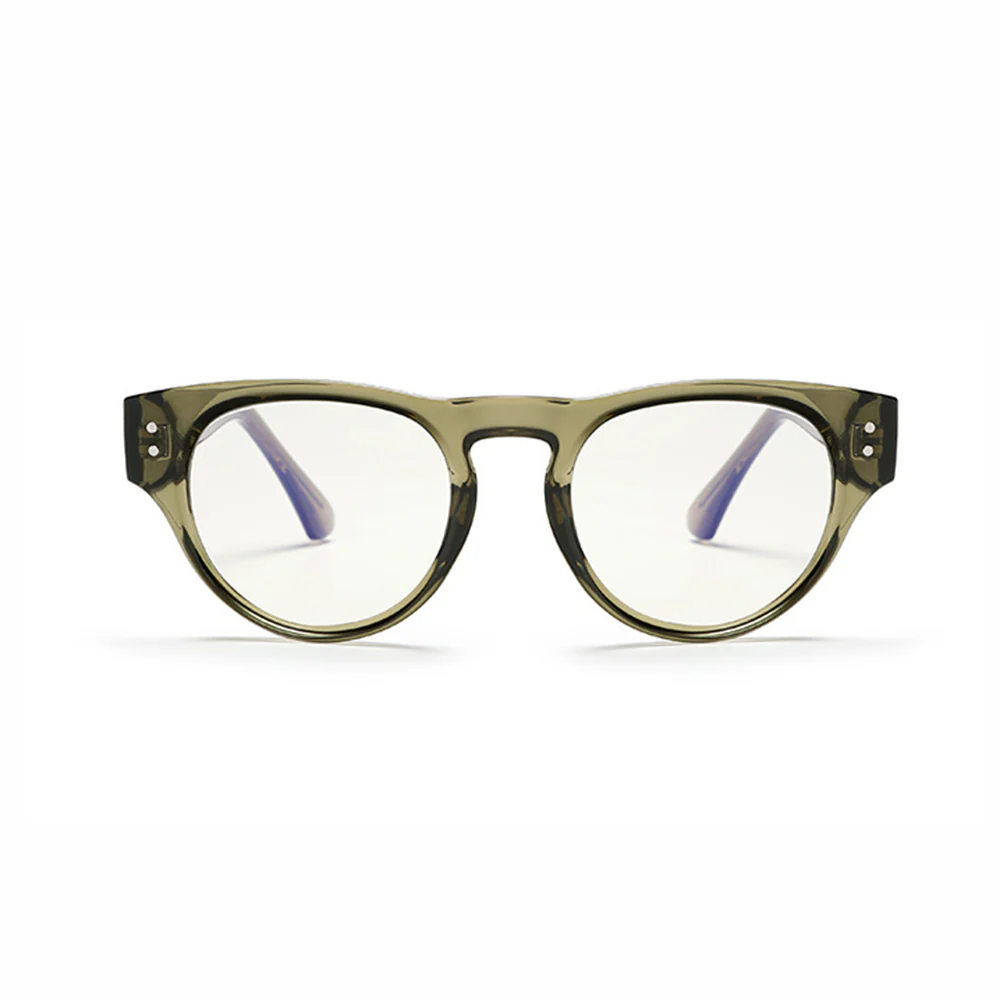 Artistic Round Blue Light Glasses with Thick Temples VK2344 - Image 11