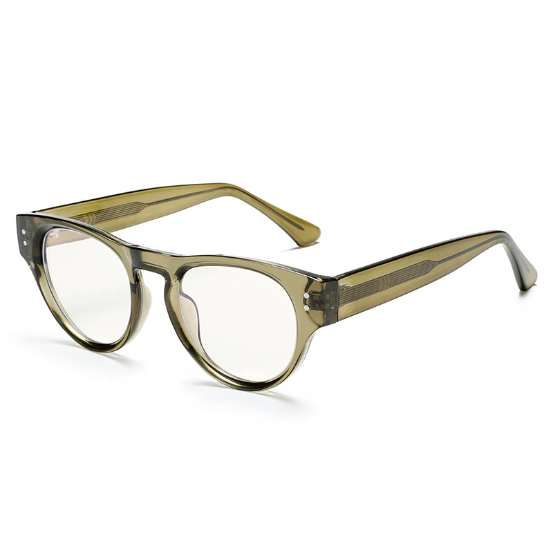 Artistic Round Blue Light Glasses with Thick Temples VK2344 - Image 12