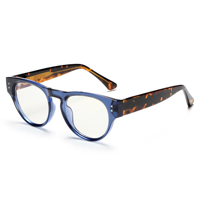 Artistic Round Blue Light Glasses with Thick Temples VK2344 - Image 14