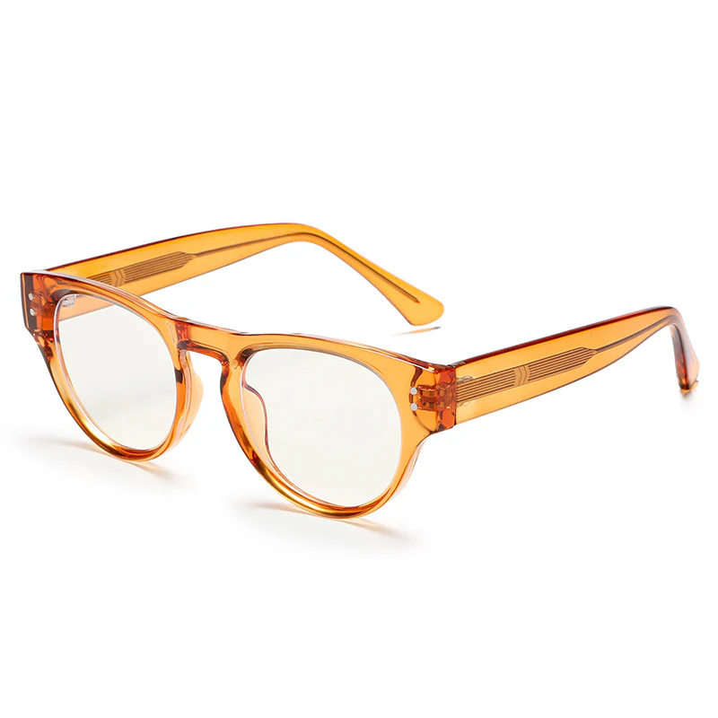 Artistic Round Blue Light Glasses with Thick Temples VK2344 - Image 16
