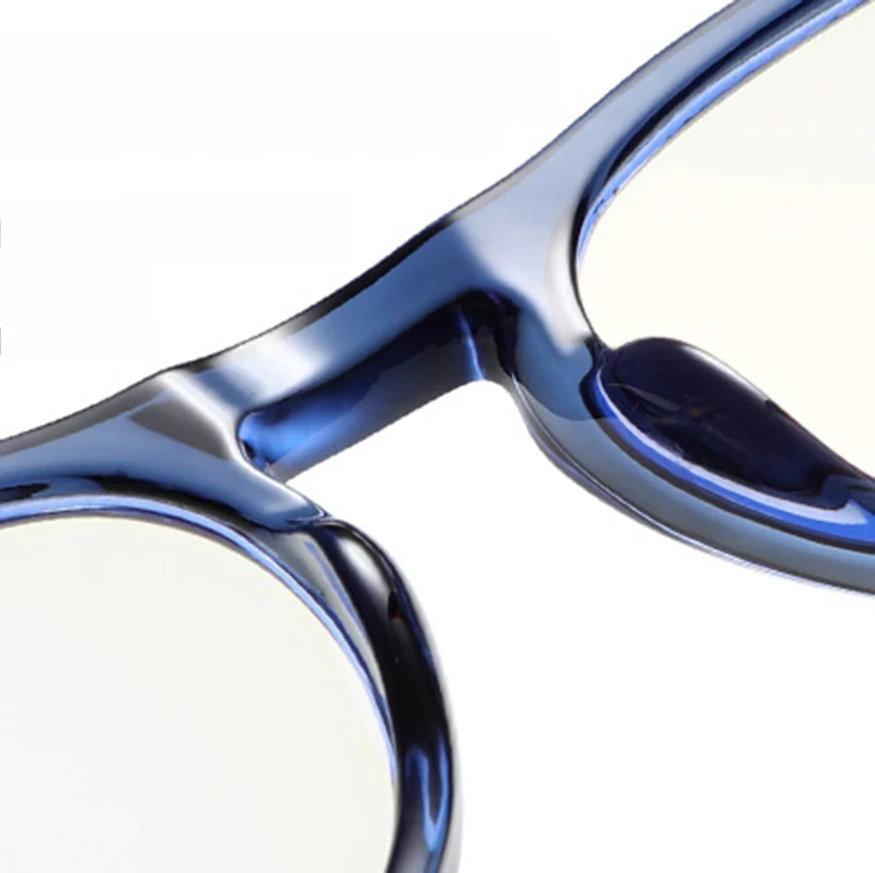 Artistic Round Blue Light Glasses with Thick Temples VK2344 - Image 6