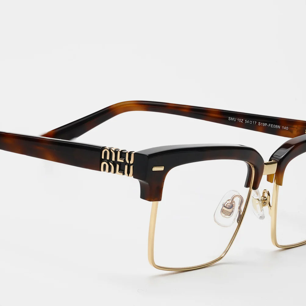 Browline Glasses with Gold Metal Rim VK2348 - Image 3