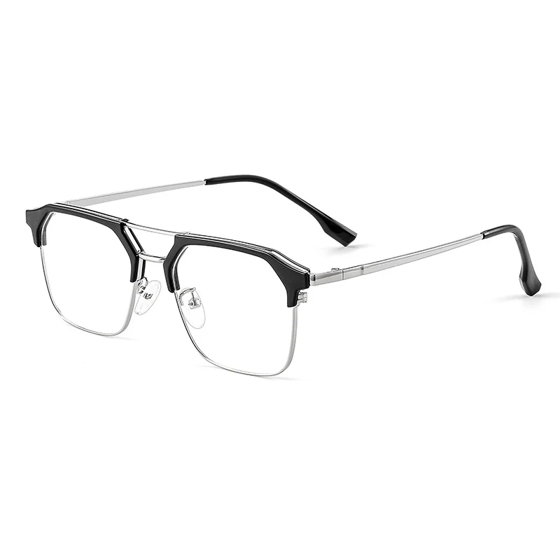 Retro Browline Double-Bridge Business Eyeglasses VK2351 - Image 6