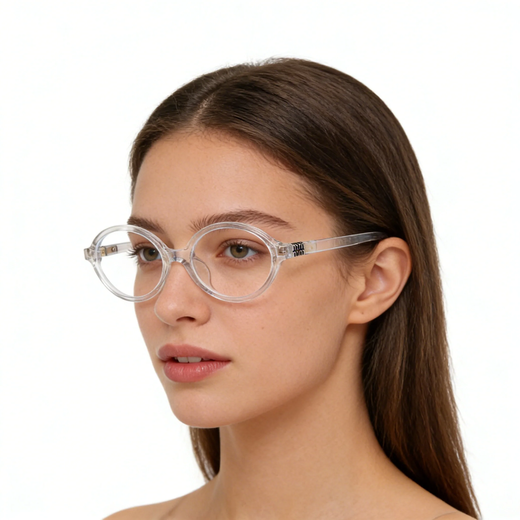 Oval Transparent Trendy Blue Light Glasses VK2360 - Image 3