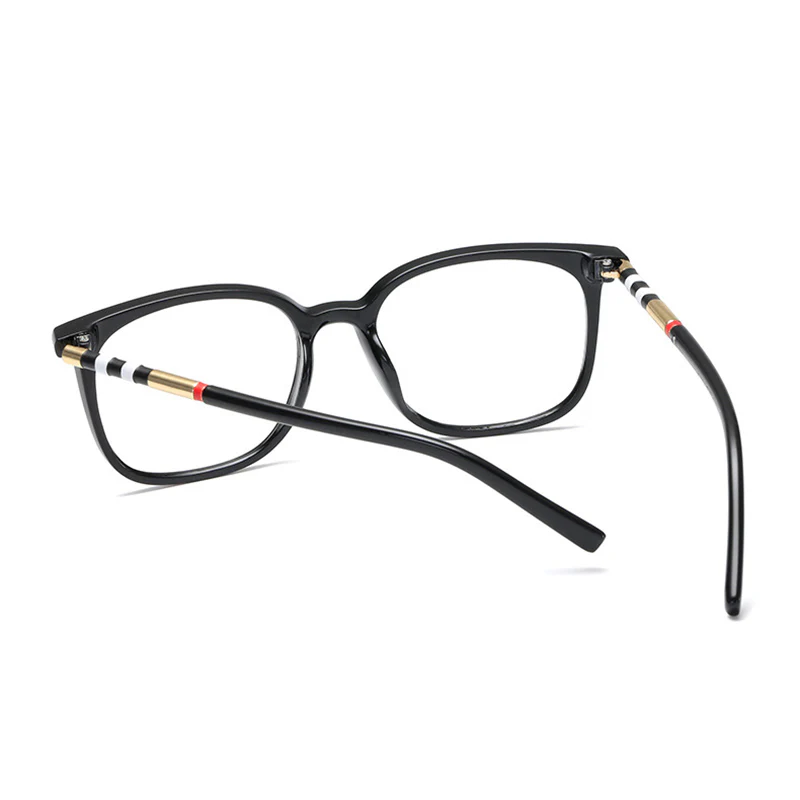 Unisex Rectangle Eyeglasses with Striped Accents VK2363 - Image 3