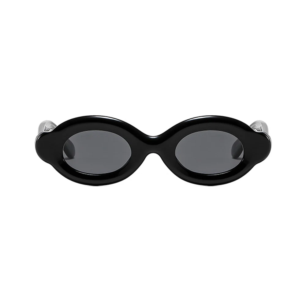 Retro Oval Thick-Frame Sunglasses VK2370