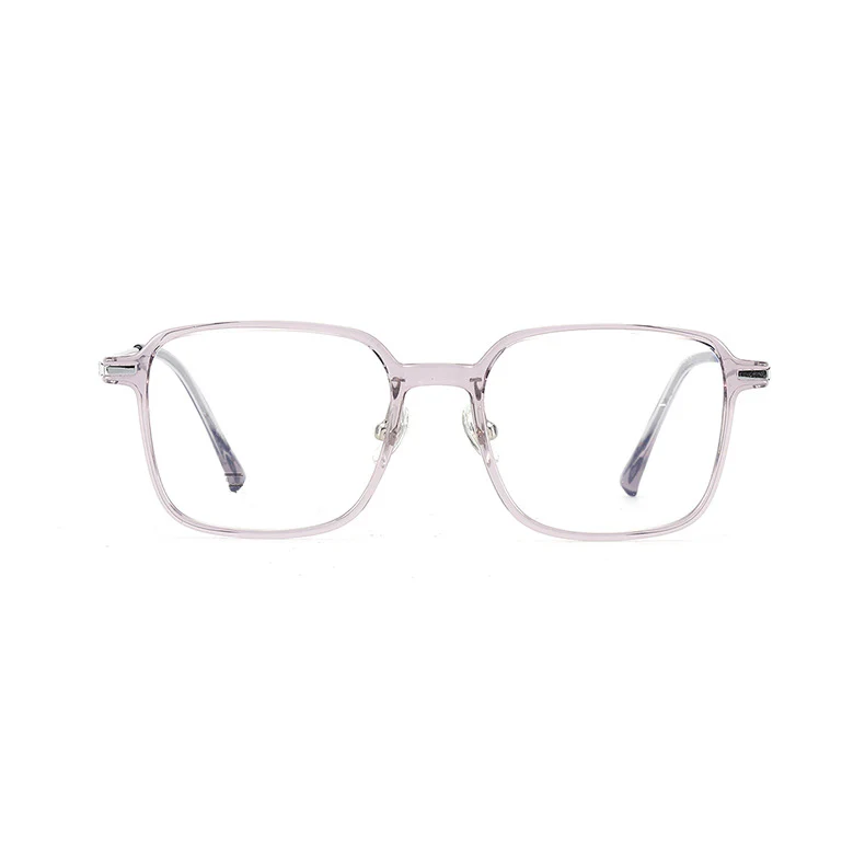 TR Square Eyeglasses with Slim Metal Temples VK2382 - Image 9