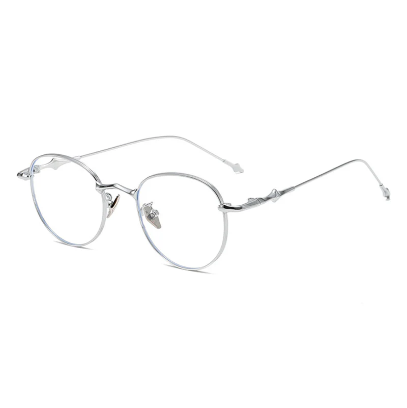 Metal Round Glasses with Star-Inspired Temple Details VK2385 - Image 7