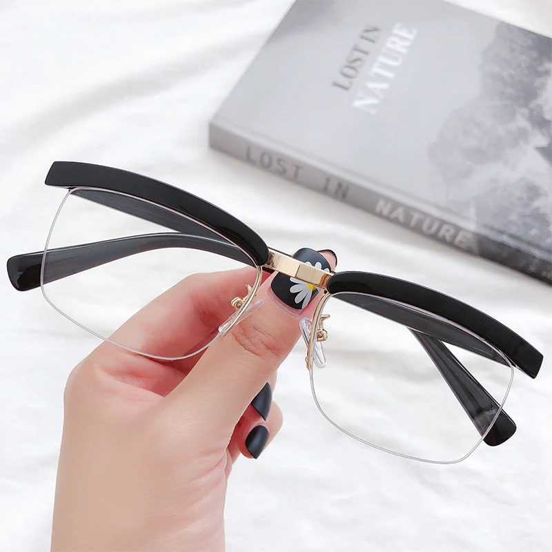 Vintage Browline Semi-Rimless Glasses VK2396 - Image 6