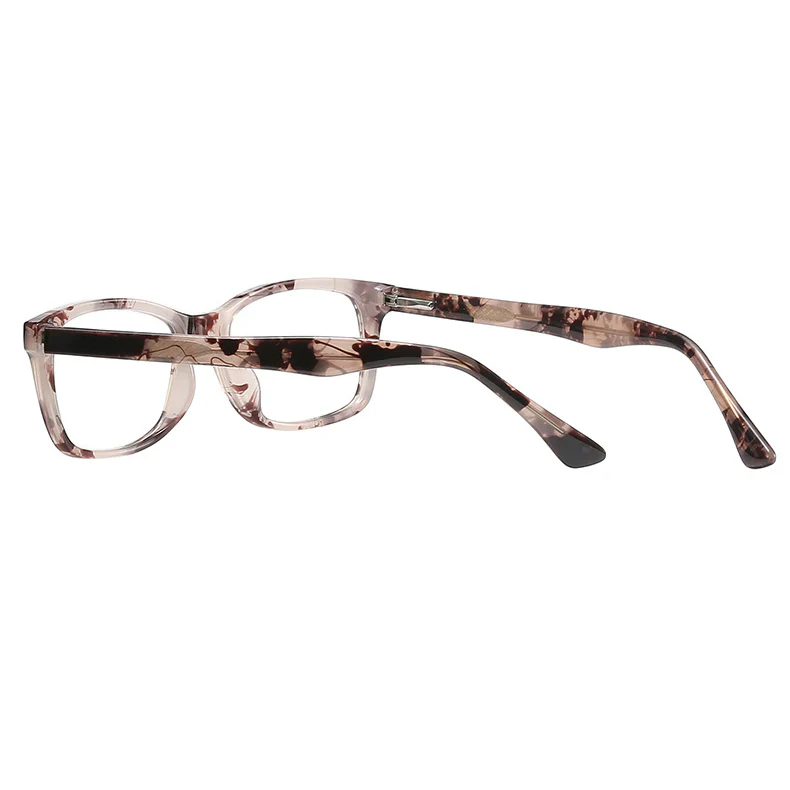 Rectangular Tortoiseshell Glasses with Spring Hinges VK2399 - Image 3