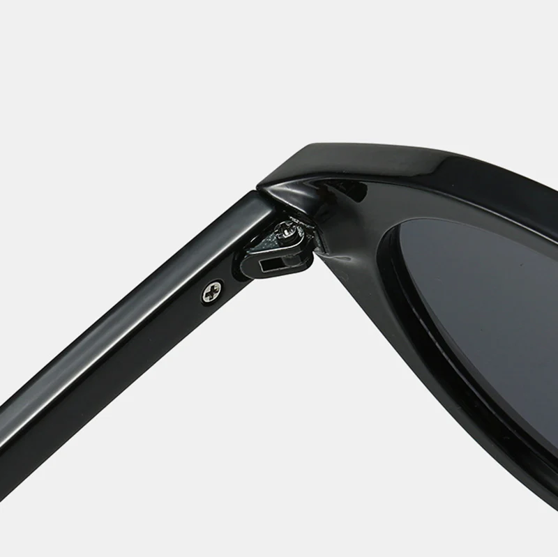 Vintage Oval Sunglasses Frame with Metal Inlay Temples VK2400 - Image 4